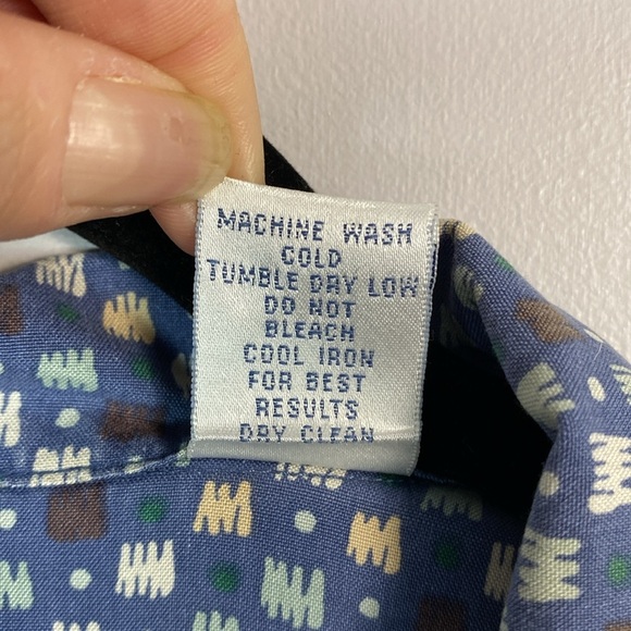 Vintage 100% Silk Burma Bibas button down short sleeve shirt - Picture 8 of 8